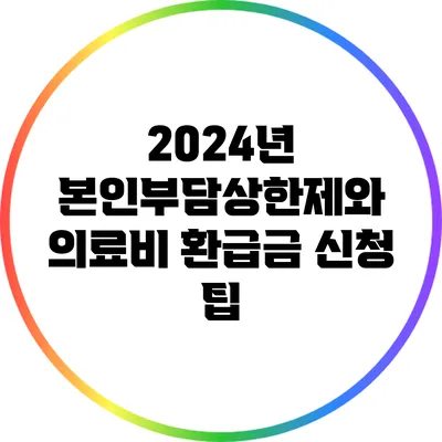 2024년 본인부담상한제와 의료비 환급금 신청 팁