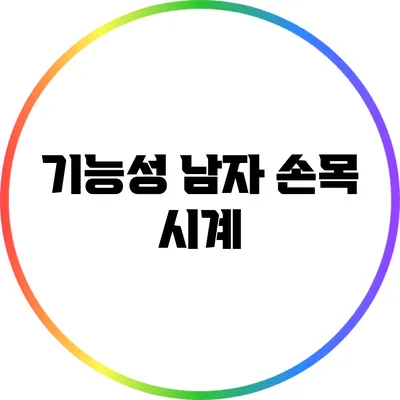 기능성 남자 손목 시계