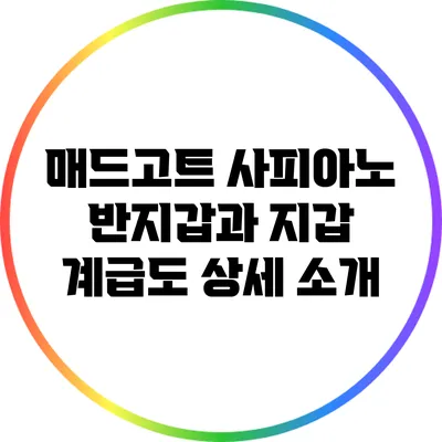 매드고트 사피아노 반지갑과 지갑 계급도 상세 소개