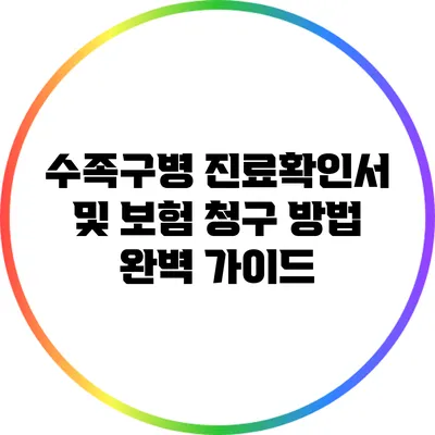 수족구병 진료확인서 및 보험 청구 방법 완벽 가이드