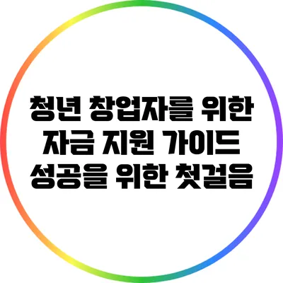 청년 창업자를 위한 자금 지원 가이드: 성공을 위한 첫걸음