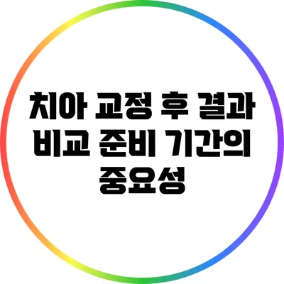 치아 교정 후 결과 비교: 준비 기간의 중요성