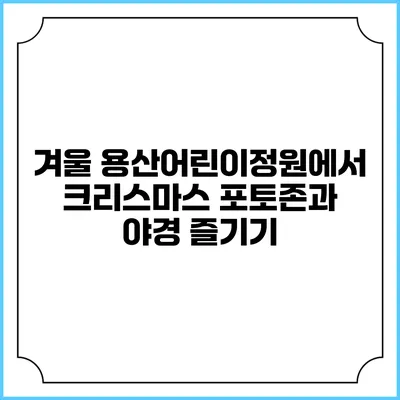 겨울 용산어린이정원에서 크리스마스 포토존과 야경 즐기기