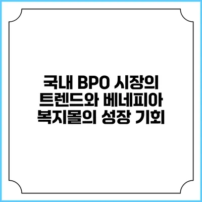 국내 BPO 시장의 트렌드와 베네피아 복지몰의 성장 기회
