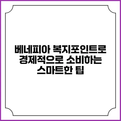 베네피아 복지포인트로 경제적으로 소비하는 스마트한 팁