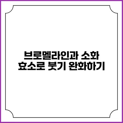 브로멜라인과 소화 효소로 붓기 완화하기