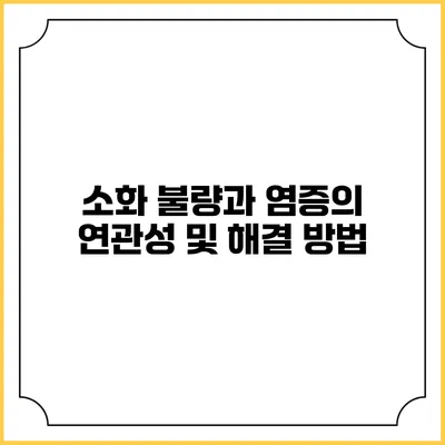 소화 불량과 염증의 연관성 및 해결 방법