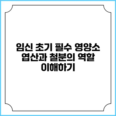 임신 초기 필수 영양소: 엽산과 철분의 역할 이해하기