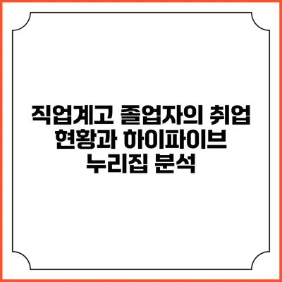 직업계고 졸업자의 취업 현황과 하이파이브 누리집 분석