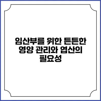 임산부를 위한 튼튼한 영양 관리와 엽산의 필요성