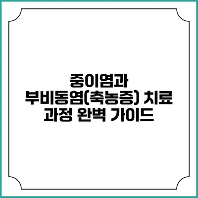 중이염과 부비동염(축농증) 치료 과정 완벽 가이드